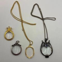 【ルーペペンダント＆ペンダントトップ 4点セット】B-399