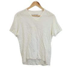 バーバリーブラックレーベル BURBERRY BLACK LABEL Tシャツ 3 アイボリー Vネック 半袖 /RN ■ECD009