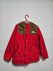 THE NORTH FACE ザノースフェイス キッズ フード ジップアップ ジャケット レッド ブラウン 120
