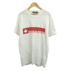 ディースクエアード DSQUARED2 Tシャツ カットソー ロゴプリント 半袖 L 白 ホワイト /KK ■GY62