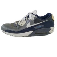 ナイキ NIKE エアマックス90 ゴアテックス ピュア プラチナ Air Max 90 GORE-TEX Pure Platinum スニーカー レザー ローカット US10 28㎝ グレー 紺 ネイビー DJ9779-004 /XZ ■GY54