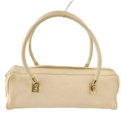 ケイトスペード KATE SPADE ハンドバッグ ミニボストン レザー ロゴ ゴールド金具 アイボリー /XZ ■GY54