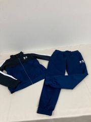 送料無料★UNDER ARMOUR アンダーアーマー★ジャージ　上下セット　セットアップ★キッズ　子供　YLG 150 ジュニア★ネイビー　#81012sNj137