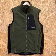 Eddie Bauer エディーバウアー POLARTEC フリースベスト ジップアップ カーキ オリーブ S