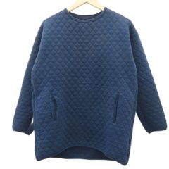 ヘリーハンセン HELLY HANSEN トレーナー キルティング L 紺 ラウンドネック 長袖 /SY3 ■GY99