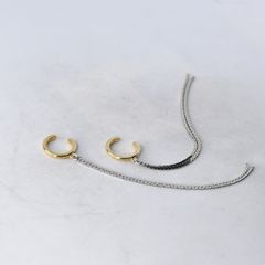 ete ゴールド シルバー イヤーカフ ペア シルバー925 エテ 両耳用