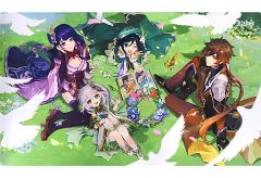 【中古】マウスパッド 二周年お祝いイラスト マウスパッド 「原神」