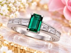 タサキ Pt900 エメラルド ダイヤモンドリング 4.73g 11.5号　Jewelry TASAKI Emerald0.60ct Dia0.40ct Ring