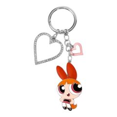 THE POWERPUFF GIRLS　パワーパフガールズ　ブロッサム　キーホルダー　パワパフ　バッグチャーム　キーチャーム　バッグアクセサリー　可愛い　アメコミ　キャラクター　平成　レトロ　ギフト　プレゼント　海外製品