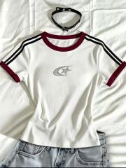 レッドライン スター ロゴ 白 Tシャツ y2k