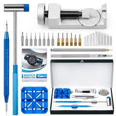 【JOREST】 時計バンド調整工具セット、セット腕時計 ベルト交換 工具、バネ棒外し 時計、腕時計 ピン、ピン抜き工具、取扱説明書（英語版）
