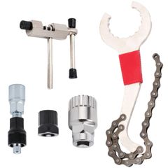 EU SOU 自転車工具 ５点セット 修理工具 マルチツール レンチ メンテナンス ボトムブラケット スプロケット クランクプーラー チェーンカッター (5点セット)