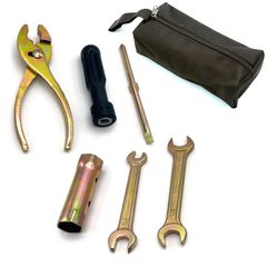 S-NET 車載 工具 セット バイク 車 汎用 ツール バッグ セット レンチ ドライバー プライヤー レンチ 携帯 コンパクト 応急 故障 A