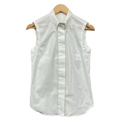 BRUNELLO CUCINELLI(ブルネロクチネリ) ノースリーブシャツブラウス サイズS レディース 白×ゴールド