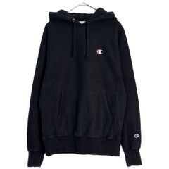 Champion / チャンピオン REVERSE WEAVE リバースウィーブ スウェットパーカー ワンポイントロゴ ブラック (メンズ S) 中古 古着 Z2264