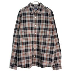 patagonia / パタゴニア オーガニックコットン チェックシャツ アウトドア グレー (メンズ M) 中古 古着 Z2270