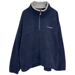 Timberland / ティンバーランド ハーフジップ フリースジャケット ネイビー (メンズ XL) 中古 古着 Z2326