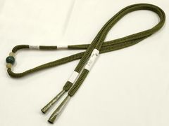 平和屋着物▼和装小物　上質な帯締め　帯留め付き　天然石　花やわらぎ　逸品　未使用　AABM2383ay