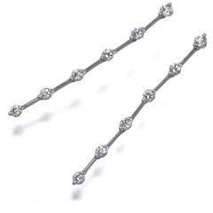 DTC ピアス ダイヤ ダイヤモンド 0.55ct LINE K18WG #203133