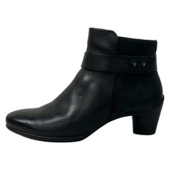 ECCO(エコー) ショートブーツ 38 レディース美品 黒 レザー