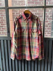 Polo ポロ ラルフローレン ミリタリー 肩章 ツーポケット チェック シャツ