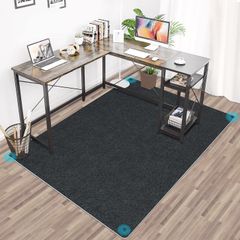 チェアマット カーペット 黒 100 140cm 椅子 マット 床 保護マットHriiiiya pcチェア マット デスクマット 椅子 厚さ4 mm 床保護マット椅子 マット椅子の下に敷くマットキズ防止 凹み防止 床保護シートズレない 滑り止 7449a118