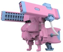 【中古】プラモデル 1/72 7式Vシリーズ 陸上自衛隊07式-II型戦車- なっちん レールガン なっちん本体セット(シクラメンピンク) 「チョイプラシリーズ」 [MIM-011-PB]