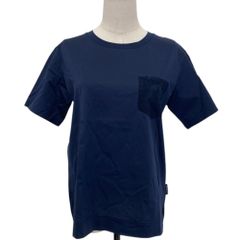MONCLER モンクレール ロゴレースポケット Tシャツ カットソー XS ネイビー レディース 春 夏 中古 古着 USED 美品
