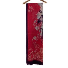 ETRO エトロ ペイズリー柄 大判ストール ショール パープル ピンク系 レディース中古 古着 USED 美品