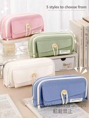 【新品未使用】ペンケース 大容量 筆箱 おしゃれ pen case ペン入れ シンプル かわいい ペンポーチ 筆入れ 文具収納 便利 キャンバス 無地 多機能 社会人 中学生 小学生 高校生 大学生 男の子 女の子 学生用 昇進 