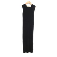Theory セオリー COMPACT CREPE PATTERN RIB DRESS リブニット ノースリーブワンピース Sサイズ ブラック レディース 春 夏 秋 冬 中古 古着 USED 美品