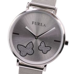 FURLA フルラ ジャーダ バタフライ クオーツ アナログ 腕時計 ウォッチ シルバーカラー レディース中古 古着 USED 新品同様