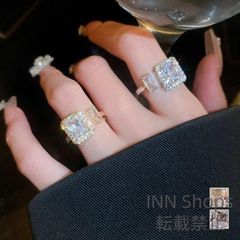【新品未使用】オープンリング レディース 大粒指輪韓国 