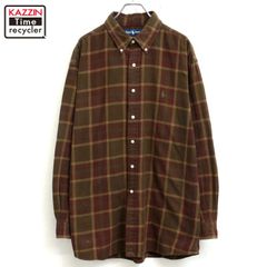 00s RALPH LAUREN チェック柄 BLAKE ボタンダウン  長袖シャツ メンズ 表記XLサイズ