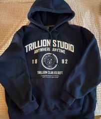 MUSINSA TRILLION スタジオ フーディー Tシャツ ネイビー m