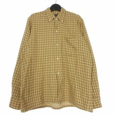 ビームスプラス BEAMS+ Open B.D. Panama Check Double Face チェックシャツ 長袖 S ベージュ 38-11-0301-139