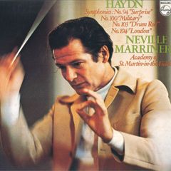2discs LP ネヴィル・マリナー, アカデミー ハイドン: 交響曲第94番 驚愕, 第100番 軍隊, 第103番 15PC500506 PHILIPS