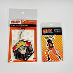 NARUTO うずまきナルト アクリルキーホルダー ダイカットビニールステッカー付き 2点セット NARUTOP99 疾風伝 バンダイ【新品未使用・国内正規品】