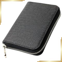【新品】 GRASSCALM【】 メンズ コインケース PUレザー コンパクト ミニ財布 財布 カード専用収納4枚 お札 仕切り ラウンドファスナー PUレザーで長持ち汚れ対策 (ブラック)