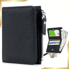 【新品】 VENDAGO 財布 本革 軽量 ミニ コンパクト レディース メンズ 二つ折り財布 本革 大容量 お札が折れない カードケース 小銭入れ  男女 1