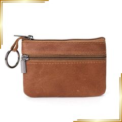 【新品】 [XDIAN] 小銭入れ メンズ レザー 小さい 財布 本革 小銭入れ メンズ レザー 小さい 財布 本革 小銭入れメンズカードホルダーレザージッパー コインポーチ Coin Purse brown