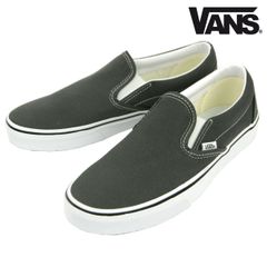 【26.0cm～29.0cm】バンズ メンズ スニーカー 正規販売店 VANS スリッポン 靴 VANS CLASSIC SLIP-ON CHARCOAL VN000EYECHR