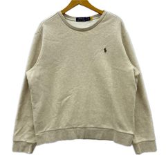POLO RALPH LAUREN ポロ・ラルフローレン 裏起毛 ワンポイント刺繡スウェット sizeL/ライトベージュ