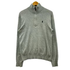 POLO RALPH LAUREN ポロ・ラルフローレン ハーフジップ ライトニット sizeXS/グレー