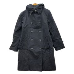 COACH コーチ 132154 ダブルブレスト フード付き2WAYコート sizeS/ブラック