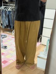 ノーブランド バルーンフィット ワイド パンツ L サイズ (ウエスト 実寸 43) 状態 SS級