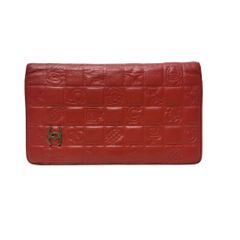 CHANEL シャネル 長財布 ココマーク レッド ラムスキン アイコンライン