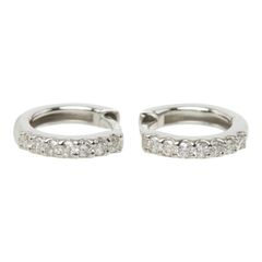 7連ダイヤ リングピアス ピアス ダイヤモンド Pt950 プラチナ レディース【240-91972】