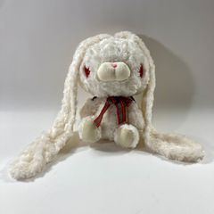 ★ チャックスGP 汎用うさぎ ぬいぐるみ ホワイト 赤目 チェックリボン 森チャック タイトー グルーミー プライズ ふわふわ  現状品