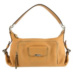 トッズ TOD’S ショルダーバッグ ハンドバッグ ベージュ シルバー金具 レザー レディース 【1-0294203】